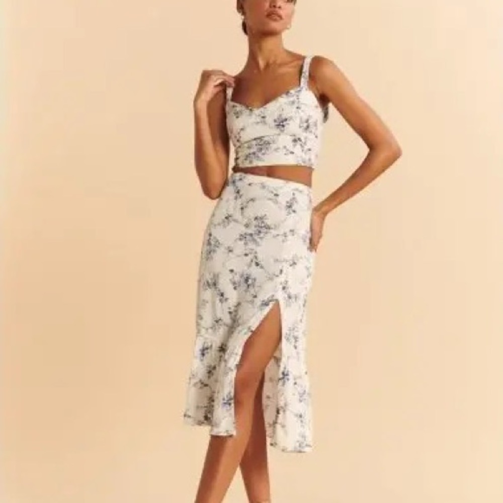A&F Blue and White Floral Two Piece Set
